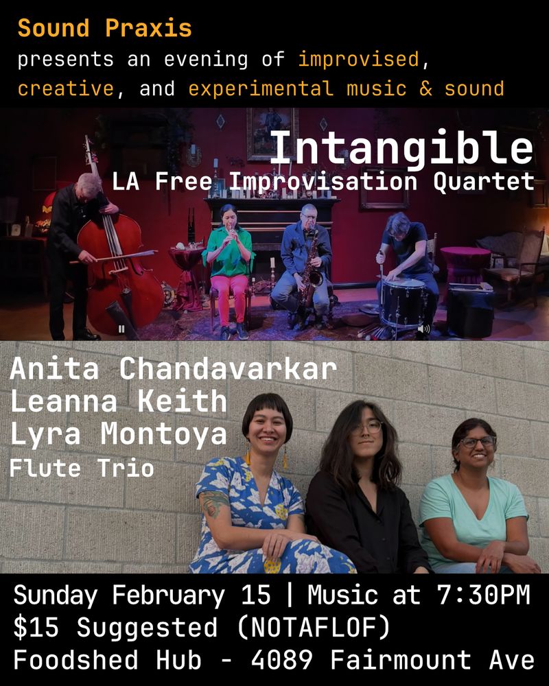 Sound Praxis presents: Intangible, Anita Chandavarkar, Leanna Keith, Lyra Montoya flyer