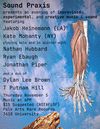 Sound Praxis presents: Jakob Heinemann, Kate Mohanty, T Putnam Hill, Dylan Lee Brown, Nathan Hubbard, Ryan Ebaugh, Jonathan Piper poster